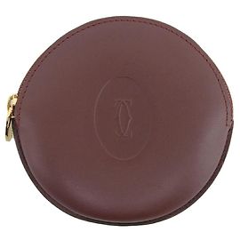 Cartier Leather Coin Case L3000111 Red Dark red