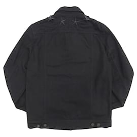 Givenchy-Givenchy Star Studded Denim Jacket Black-Black