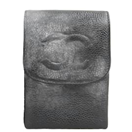 Chanel-Chanel Leather Cigarette Case A13511-Black