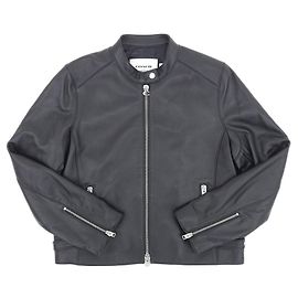 Coach Lamb Leather Jacket Black L Men Black