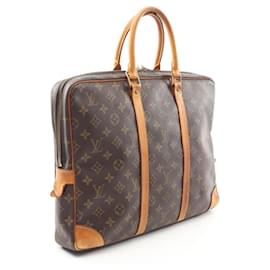Louis Vuitton-Louis Vuitton Porte-Document Voyage Monogram Briefcase-Brown,Monogram