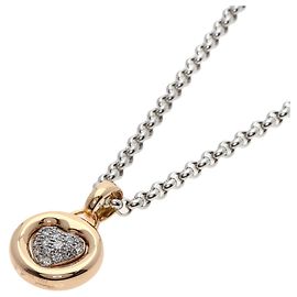 Colar de Diamante em Forma de Coração Chopard em Ouro Branco 18K Outro