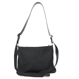 Givenchy-Givenchy Leather Nylon Shoulder Bag-Black