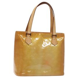 LOUIS VUITTON Sac à main Houston Monogram Vernis Beige M91004 LV Auth 128707 Beige