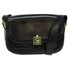 Céline Borsa a Spalla CELINE in Pelle Nera Oro Auth BA3711 Nero D'oro