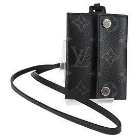 LOUIS VUITTON Monogram Eclipse Porte Cartes Sur Sangle M83155 LV Auth 128825M Monogramme