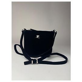 Vintage Courreges Umhängetasche schwarz Schwarz
