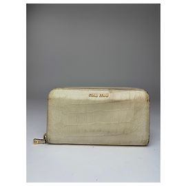 Vintage Miu Miu Leather wallet white White