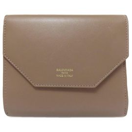 Portafoglio bifold in pelle Balenciaga Marrone
