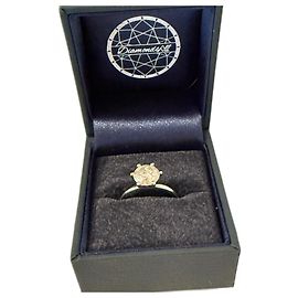 Autre Marque Round Brilliant Natural Diamond Ring 2.02 Carat 14k White Gold Size 55 White