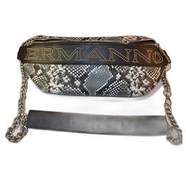 Bolso Efecto Pochette Ermanno Scervino Estampado Pitón Multicolor