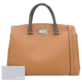 Borsa 2WAY in pelle di pitone Max Mara Marrone