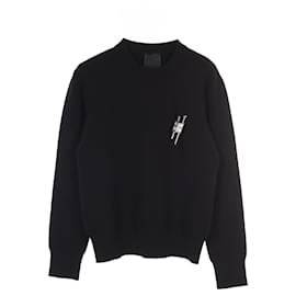 Givenchy-Givenchy BM90FQ4Y7U Rayon Nylon Sweatshirt-Black