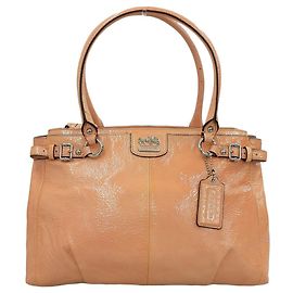 Coach Patent Leather Tote Bag 22265 Orange