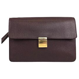 Clutch Louis Vuitton em couro roxo Roxo
