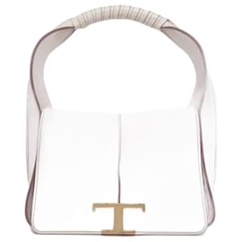 Tod's-Tod's T-Shaped Leather Handbag-White