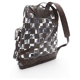 Louis Vuitton-Louis Vuitton Christopher MM Monogram Chess Rucksack-Brown,Other