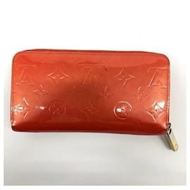 Louis Vuitton-Louis Vuitton Vernis Zippy Wallets-Red