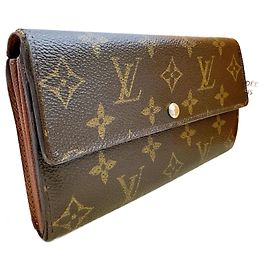 Louis Vuitton Sarah Wallet Brown Leather Brown