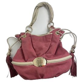 Lancel Pink Cloth Handbag Pink