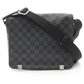 Louis Vuitton-Louis Vuitton District PM NM Damier Graphite Shoulder Bag-Black