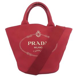 Borsa a secchiello Canapa di Prada Rosso