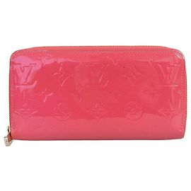 Cartera Zippy Monogram Vernis Louis Vuitton Rosa