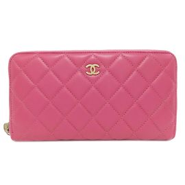 Carteira longa Chanel Matelassé Coco Mark Rosa