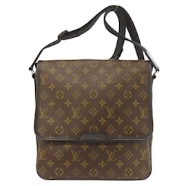 Louis Vuitton-Louis Vuitton Monogram Macassar Bus MM Shoulder Bag-Black,Monogram