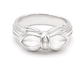 Anillo Boucheron de oro blanco con cristal de roca y diamantes Plata