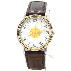 Montre Sellier d'Hermès. Doré