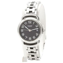 Hermès Pullman Uhr (Modell PU2.210). Silber