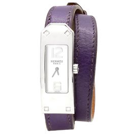 Hermès Relógio Hermes Kelly II (REF : KT1.230) com diamantes. Prata