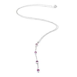 Colar Tiffany & Co em ouro branco 18 quilates e safiras rosas Prata