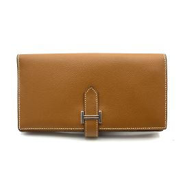 Hermès wallet, "Béarn Soufflet" model. Brown