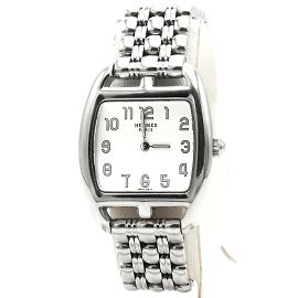 Cape Cod Tonneau Uhr von Hermès. Silber