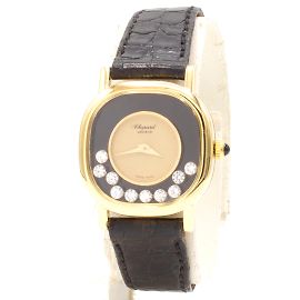 Reloj Chopard, colección Happy Diamonds. Dorado