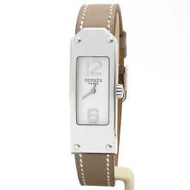 Relógio modelo Kelly II da Hermès. Prata