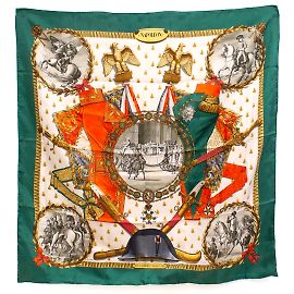 Sciarpa Hermès Le Carré. Verde