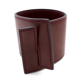 Pulseira Hermès de couro bordô Bordeaux