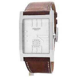 Relógio Hermès Tandem Automático de Aço Prateado Prata
