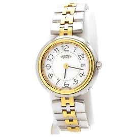 Linda relógio Hermès em ouro/aço em muito bom estado, modelo "Profile". Dourado