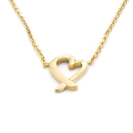 Superbe collier "Cœur aimant" de Tiffany & Co. Doré