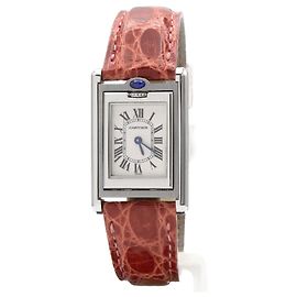Relógio Cartier Tank Basculante em aço. Prata
