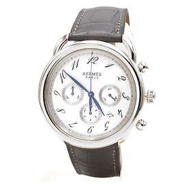 Hermès Relógio Arceau Chrono (modelo AR4.910). Prata