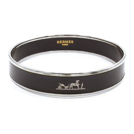 Pulseira "Calèche" da Hermès. Preto