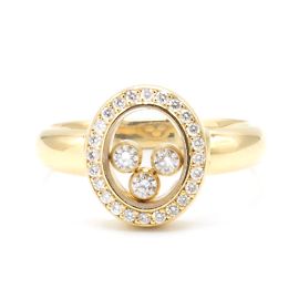 Bague Chopard "Happy Diamonds". Doré