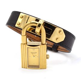 Montre Kelly d'Hermès. Doré