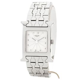 Hermès Heure H Uhr, Modell HH1.210. Silber