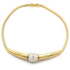 Collier Givenchy en métal plaqué or avec fermoir logo Doré